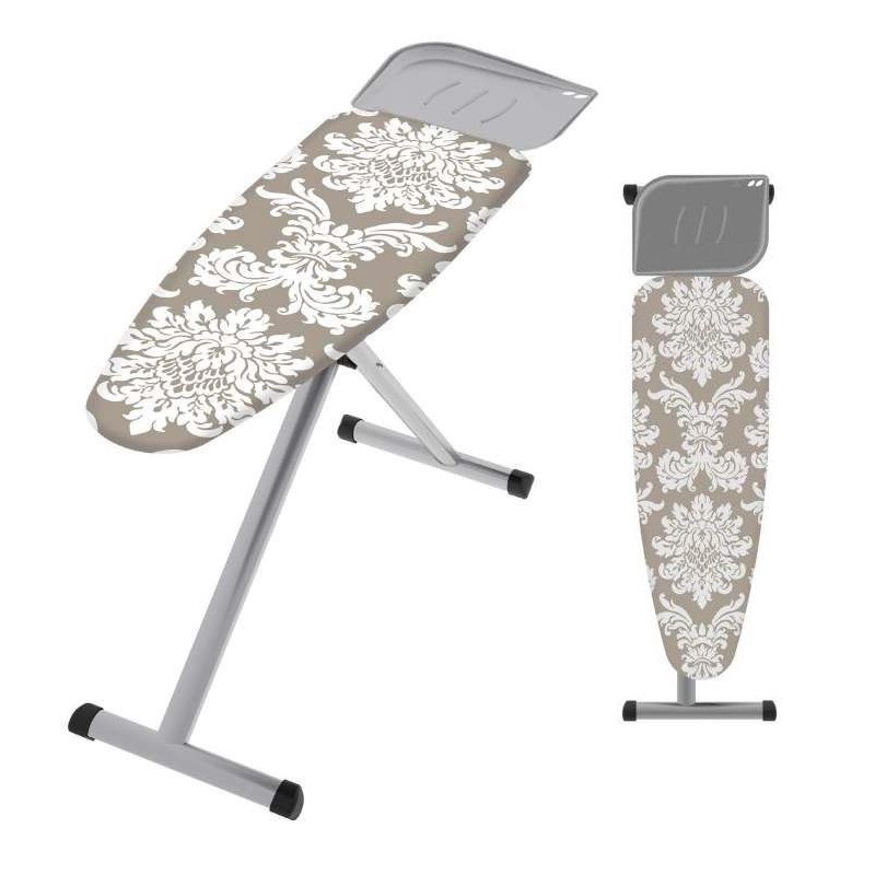 TAVOLO STIRO MET. ALLUMINIA 125x42+ P/CALD. COLOM