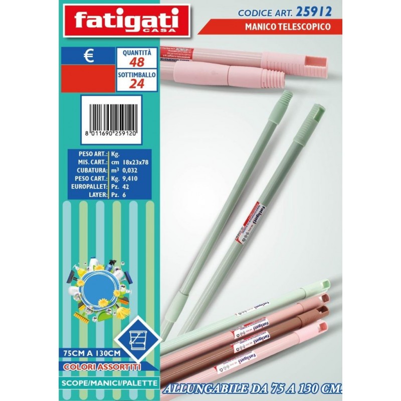 MANICO TELESCOPICO METALLO 130cm 25912 FATIG