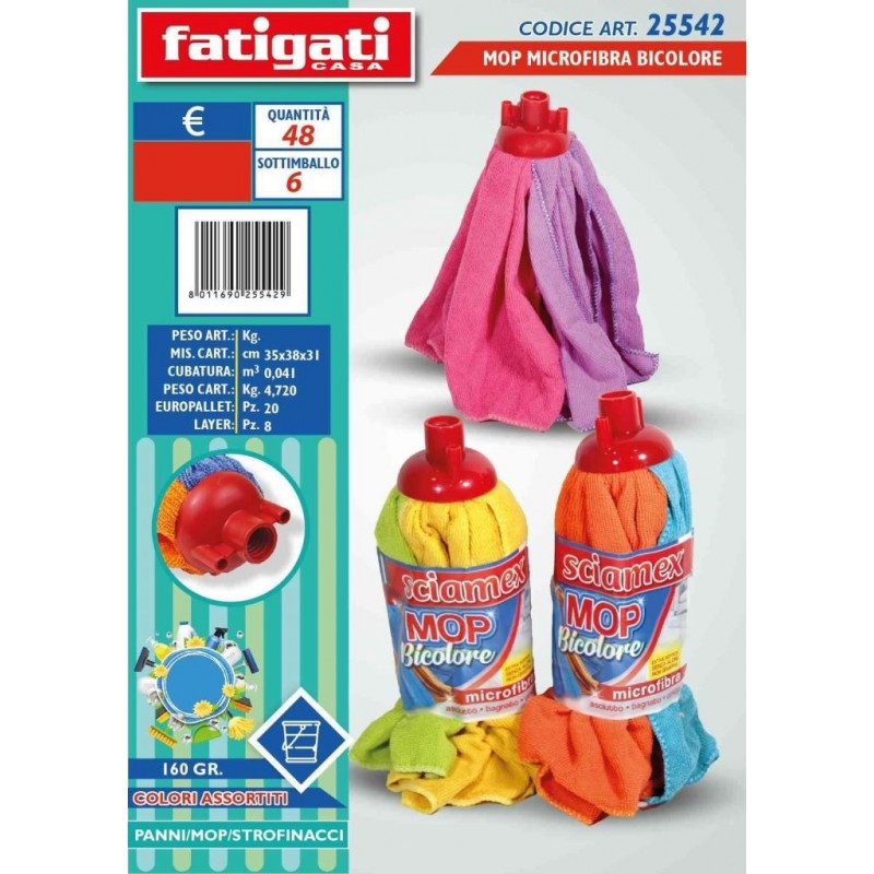 MOP MICROFIBRA BICOLORE 160gr 25542 FAT