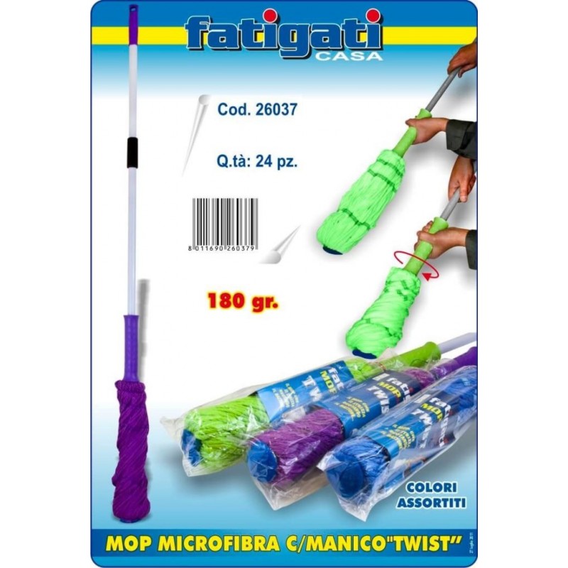 MOP MICROFIBRA C/MANICO TWIST 180g 26037 FATIGATI