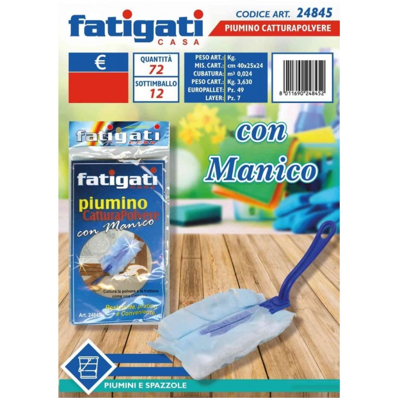 PIUMINO CATTURAPOLVERE C/MANICO 24845 FATIGATI