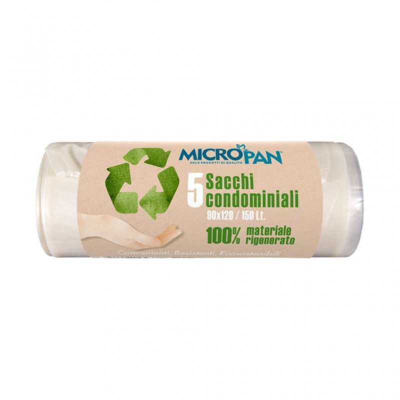 SACCO IMMONDIZIA CONDOMINIALE 90x120cm 150lt 5pz AMBRA