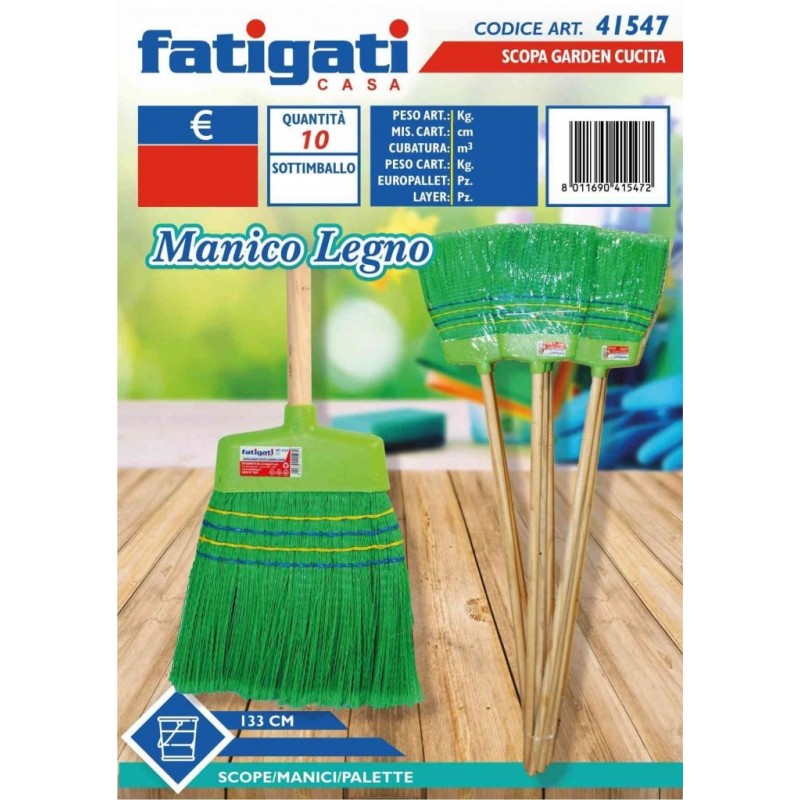 SCOPA GARDEN CUCITA + MANICO 41547 FATIGATI