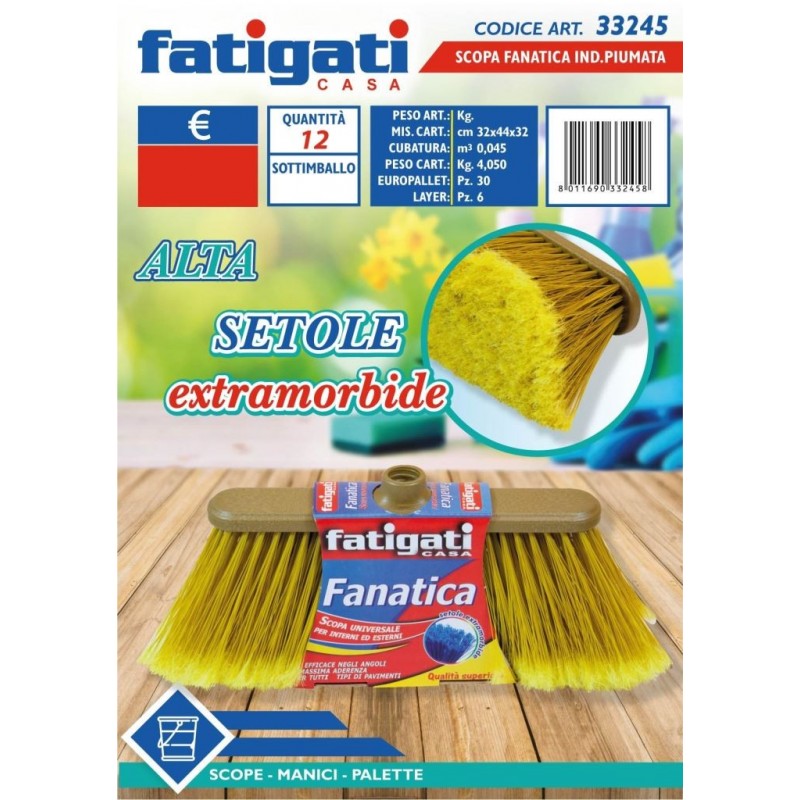 SCOPA INDUSTRIALE PIUMATA FANATICA 33245 FATIGATI