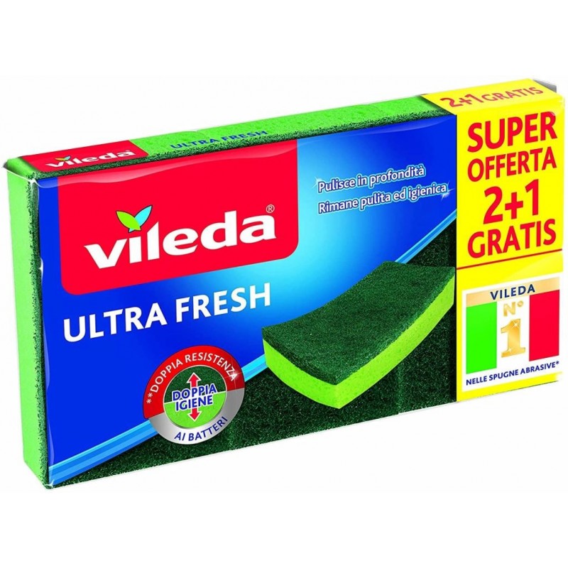 SPUGNA ABRASIVA ULTRA FRESH 2+1 GRATIS VILEDA