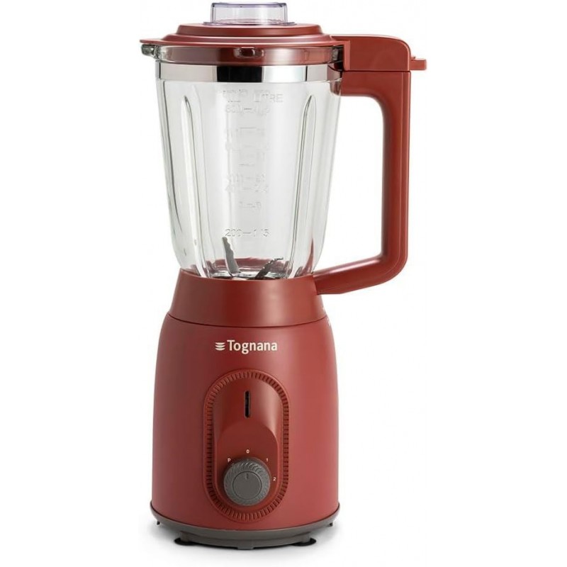 FRULLATORE TOGNANA BICCH. VETRO IRIDEA 300W ROSSO