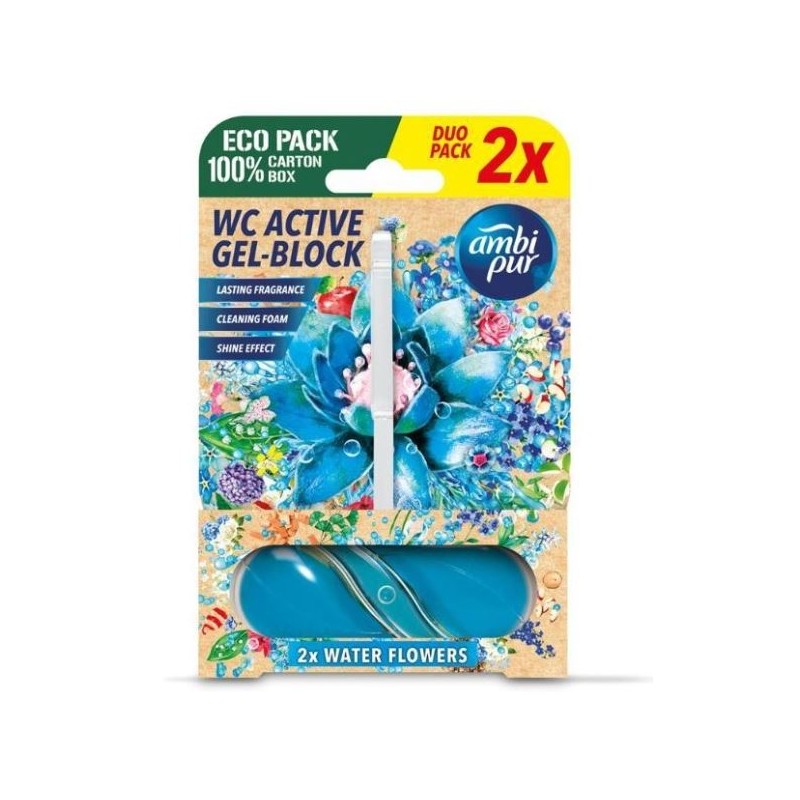AMBIPUR WC ACTIVE GEL-BLOCK WATER FLOWER 45G