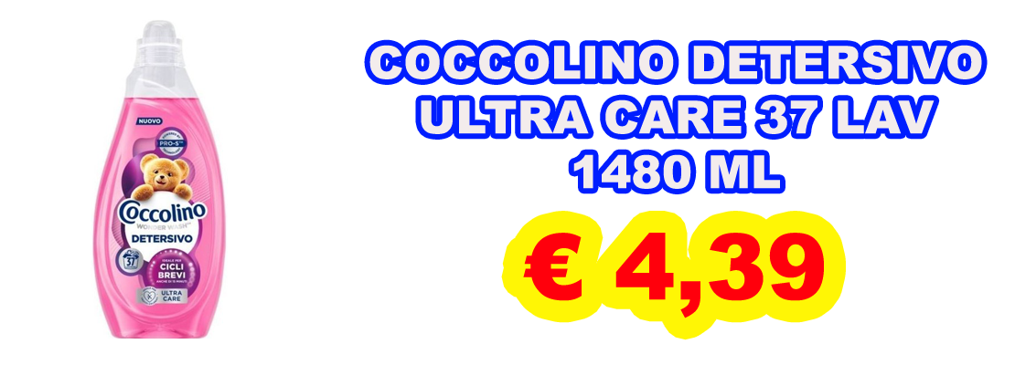 COCCOLINO DETERSIVO ULTRA CARE 37 LAV. 1480 ML