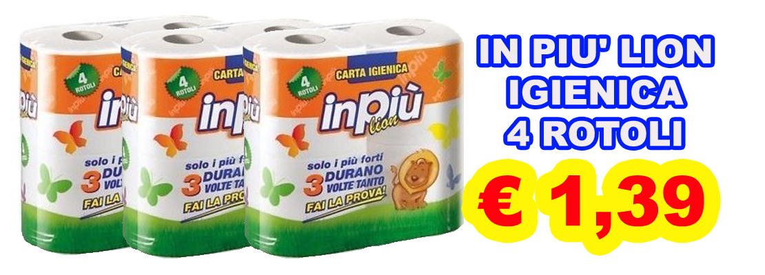 IN PIU' LION IGIENICA 4 ROTOLI